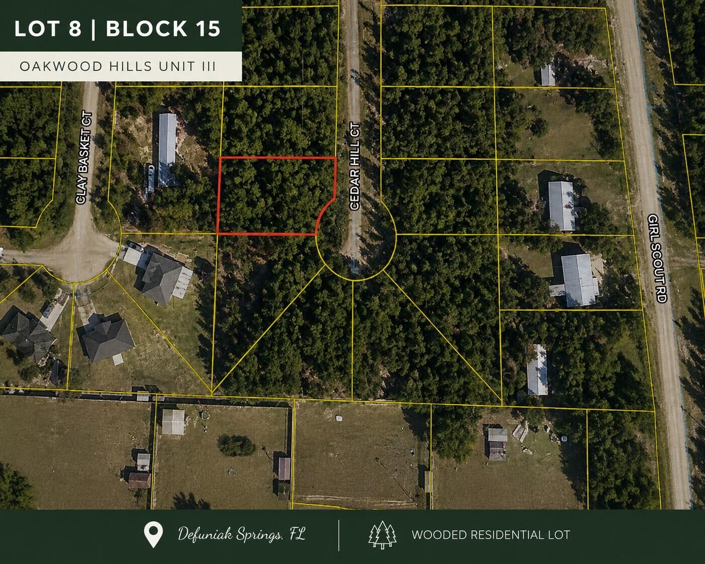 DeFuniak Springs FL, Lot 8 Cedar Hill Court