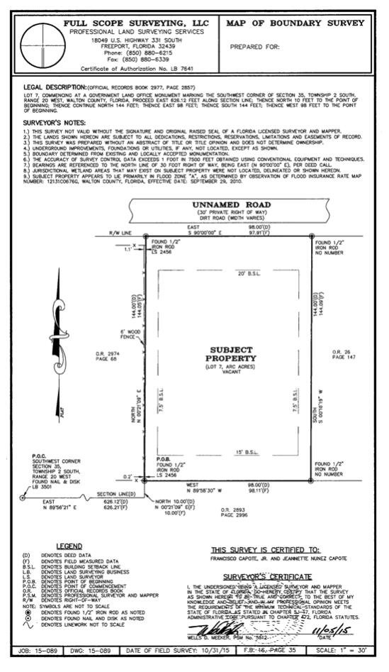 Lot 7 Calm Gulf Drive Santa Rosa Beach FL 32459