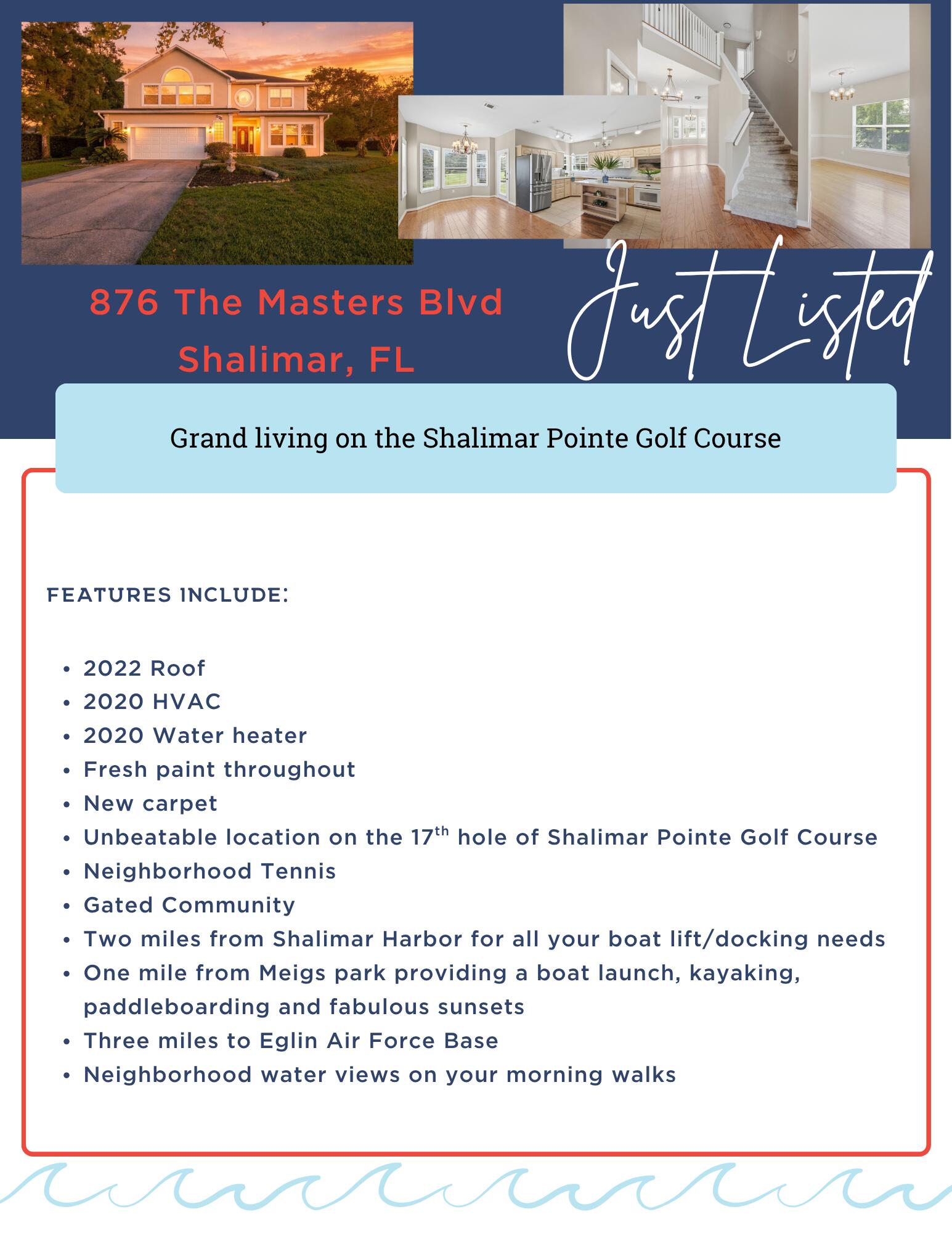 876 The Masters Boulevard Shalimar FL 32579