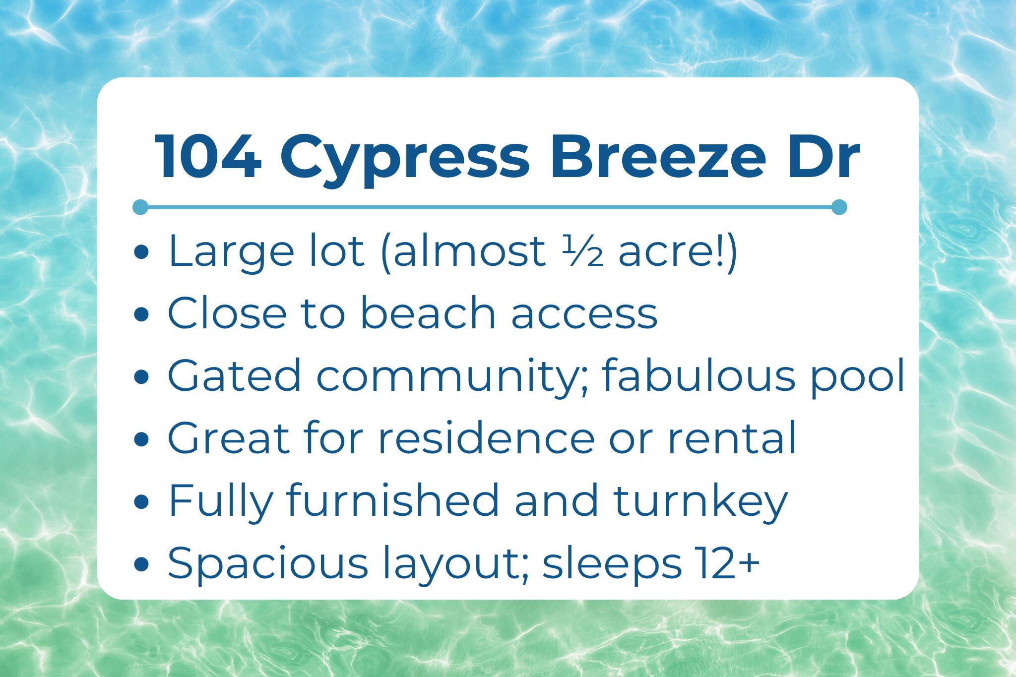 104 Cypress Breeze Drive Santa Rosa Beach FL 32459