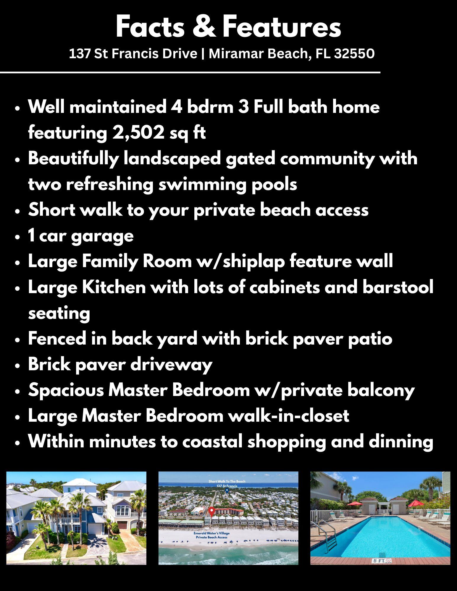137 St Francis Drive Miramar Beach FL 32550