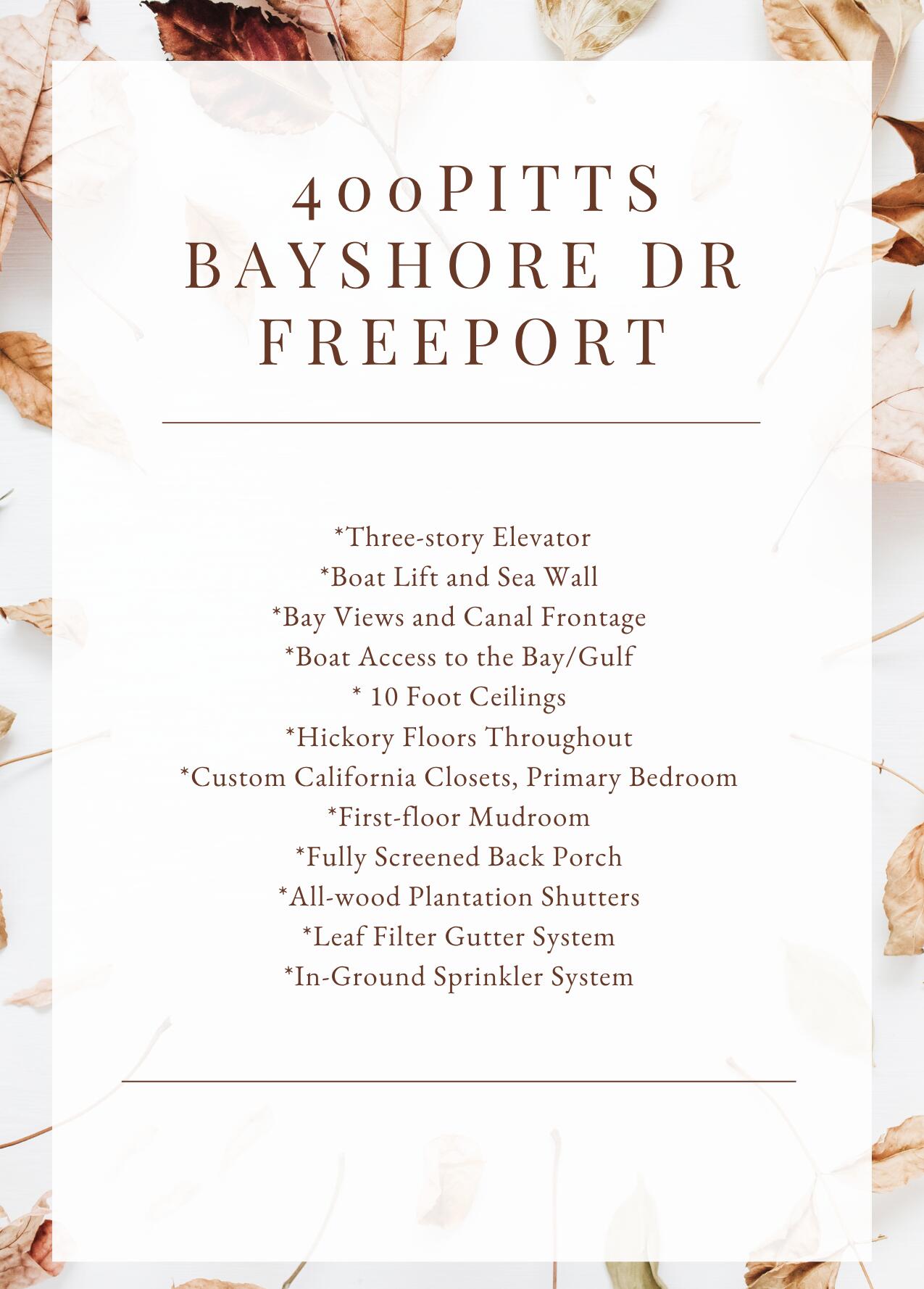 400 Pitts Bayshore Drive Freeport FL 32439