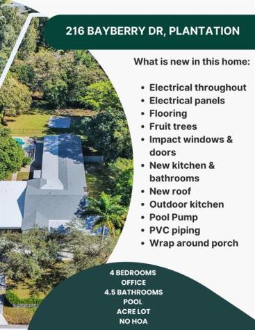 216 Bayberry Drive Plantation FL 33317