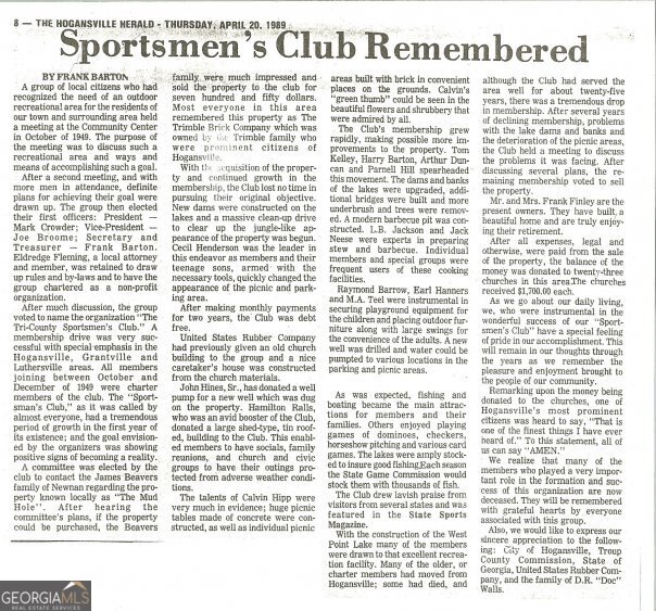 0 Sportsman Club Hogansville GA 30230