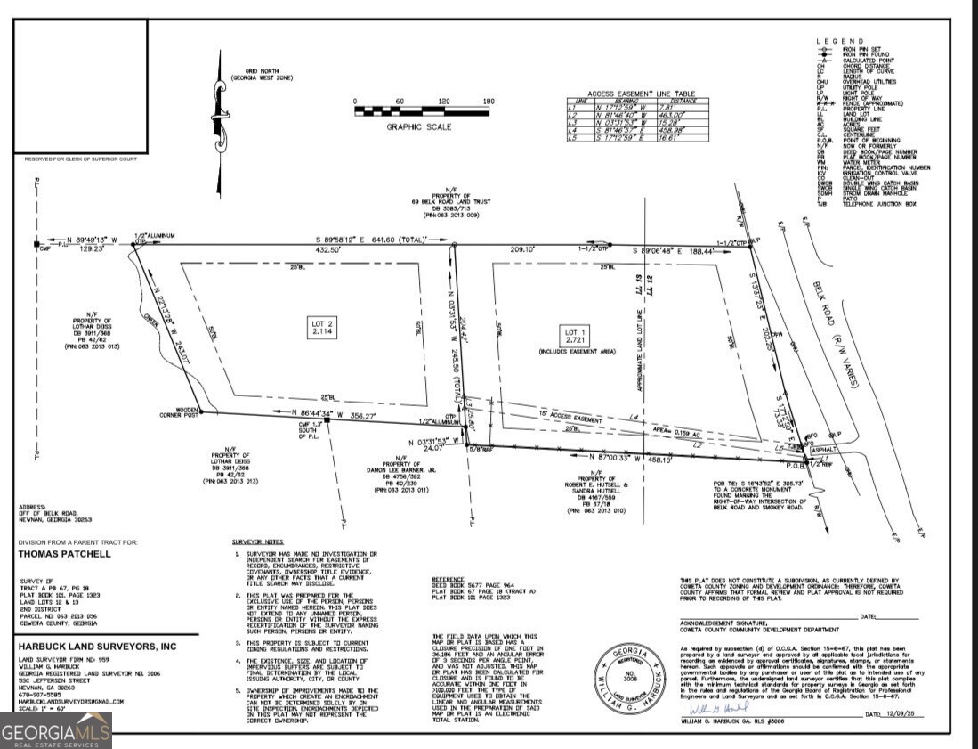 Lot 1- 0 Belk Road Newnan GA 30263