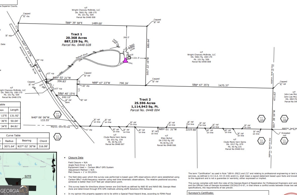 N Of 482 Antioch Road - 25.596 Acres Fayetteville GA 30215