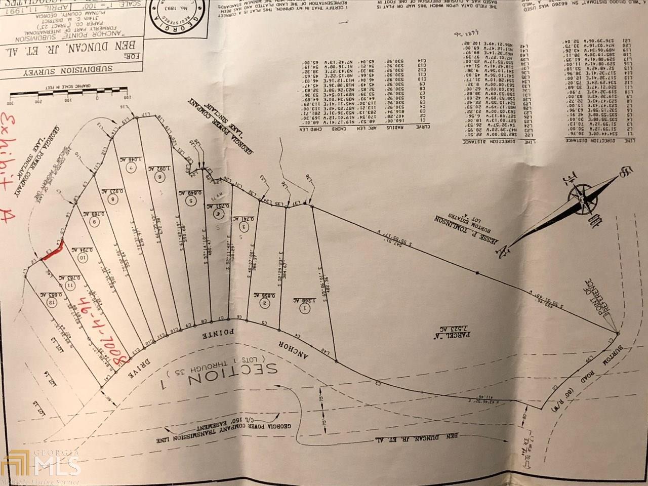 Lot 11 Anchor Pointe Drive Eatonton GA 31024