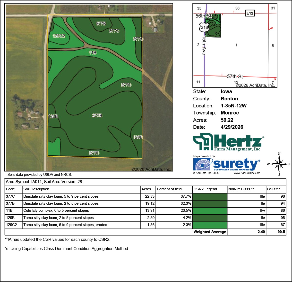 US-218/56TH Street Dysart IA 52224