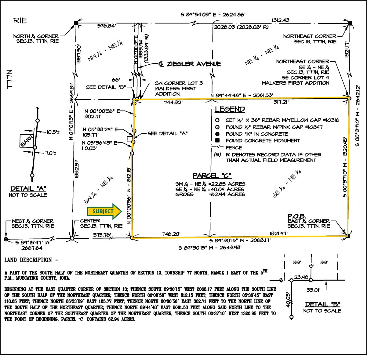 Ziegler Avenue Blue Grass IA 52726