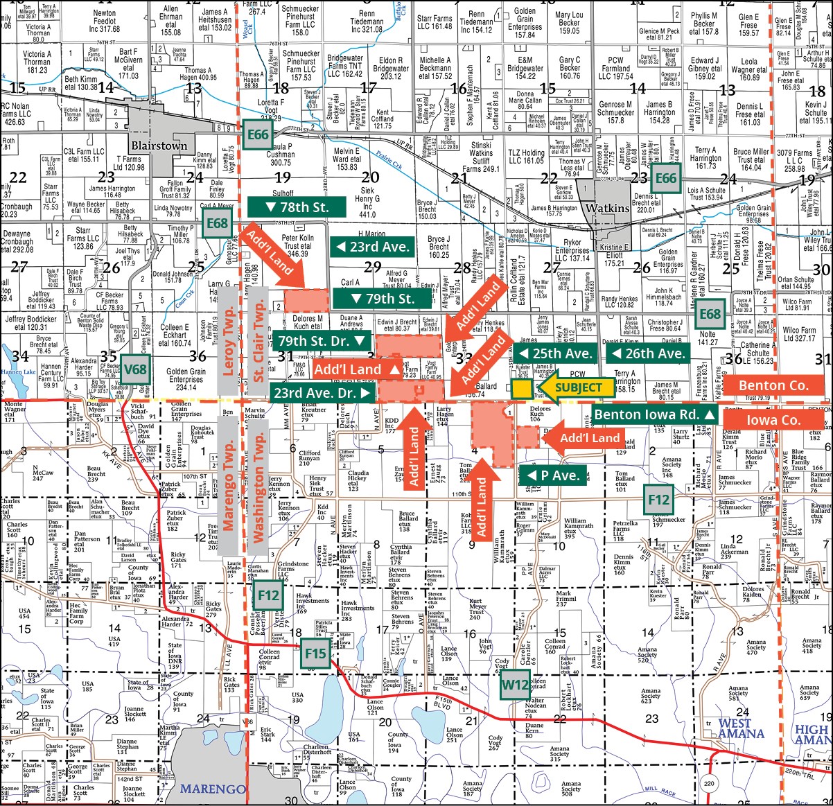 25TH Ave. & Benton-iowa Road Watkins IA 52354