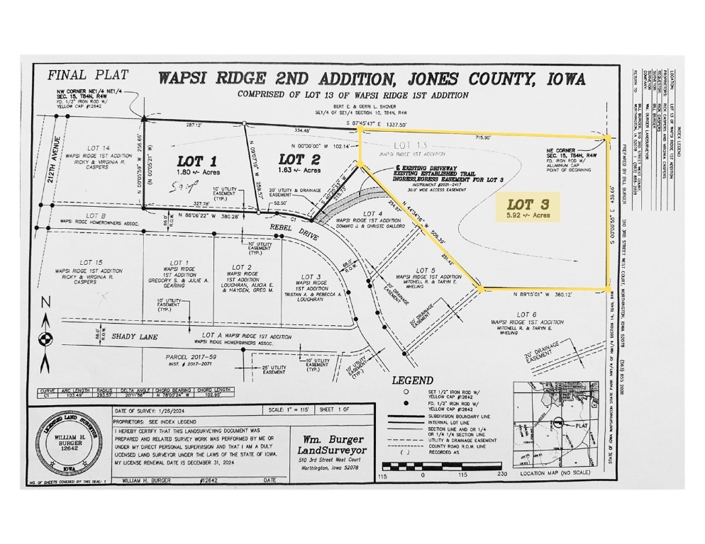 Wapsi Ridge Lot 3 Anamosa IA 52205