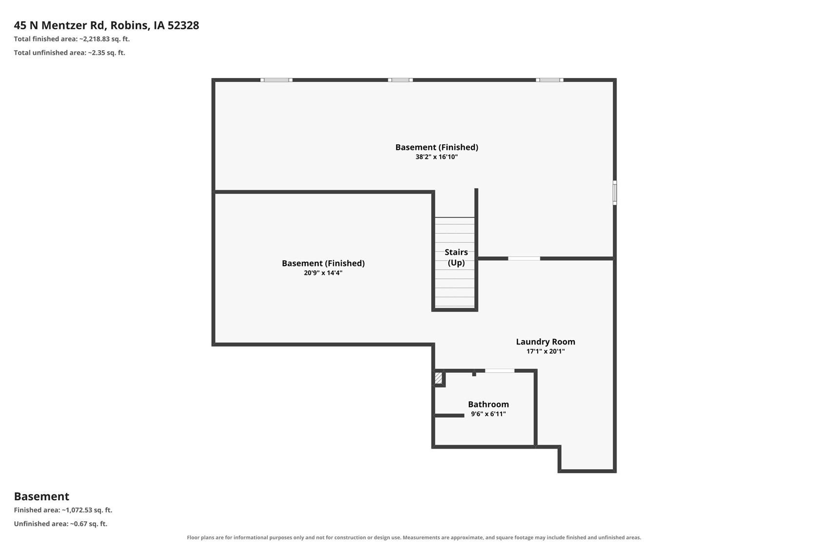 45 N. Mentzer Road Robins IA 52328
