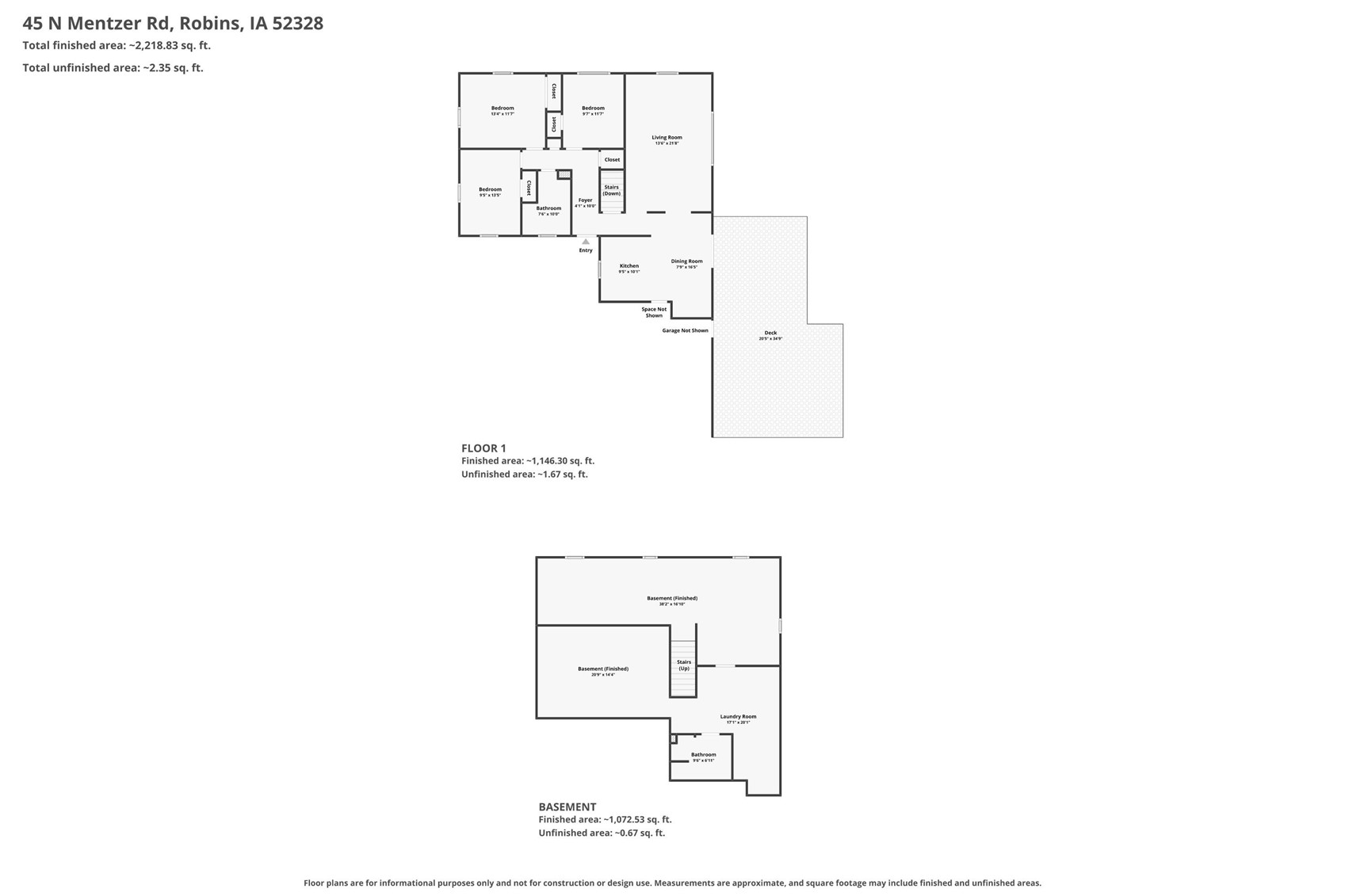 45 N. Mentzer Road Robins IA 52328