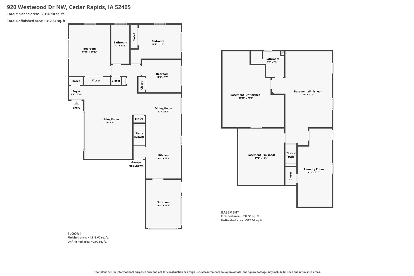 920 Westwood NW Cedar Rapids IA 52405