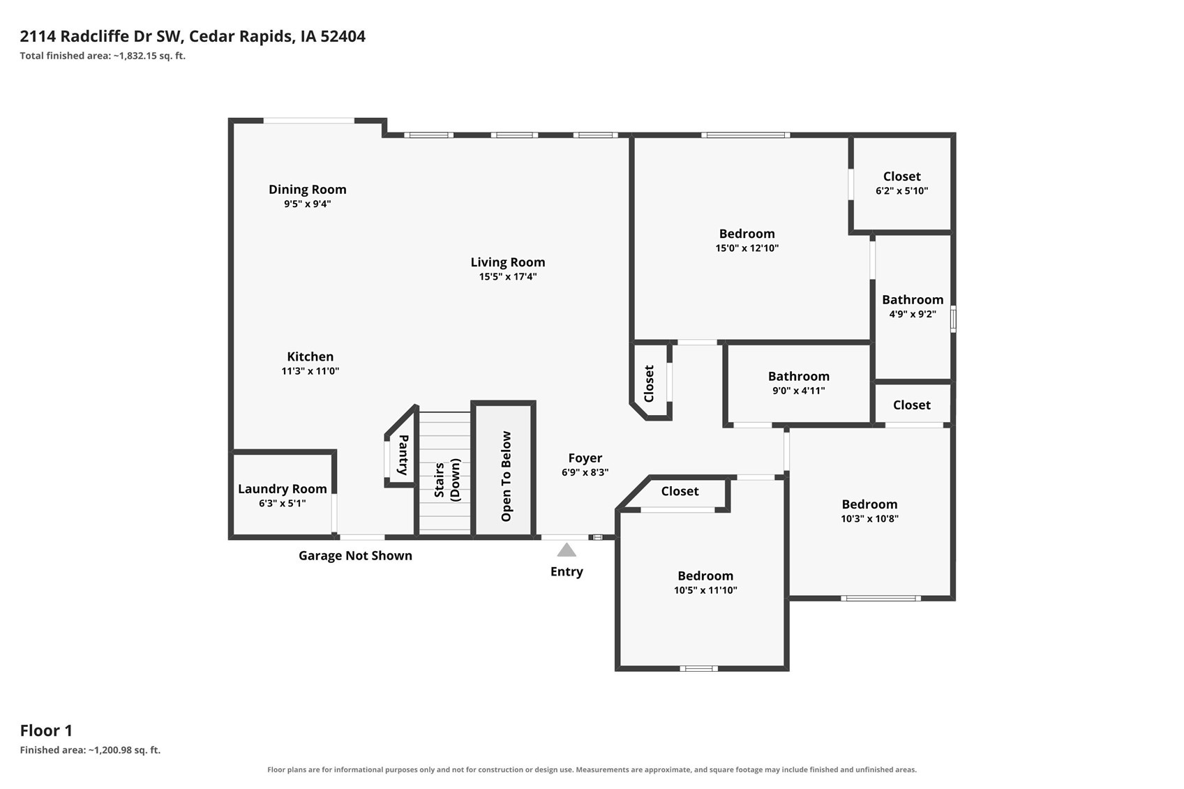 2114 Radcliffe Drive SW Cedar Rapids IA 52404