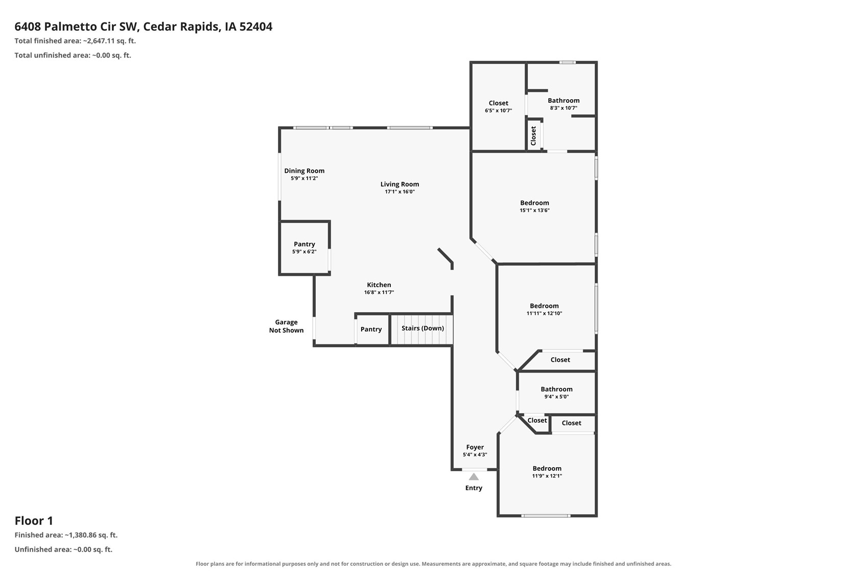 6408 Palmetto Circle SW Cedar Rapids IA 52405