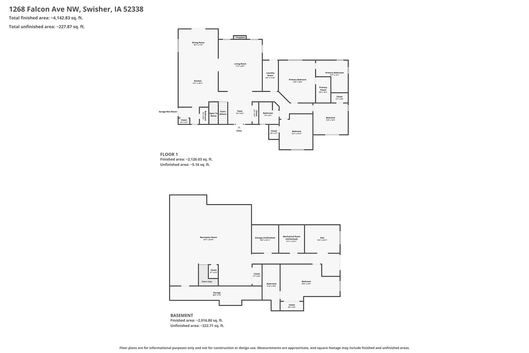 1268 Falcon Avenue NW Swisher IA 52338