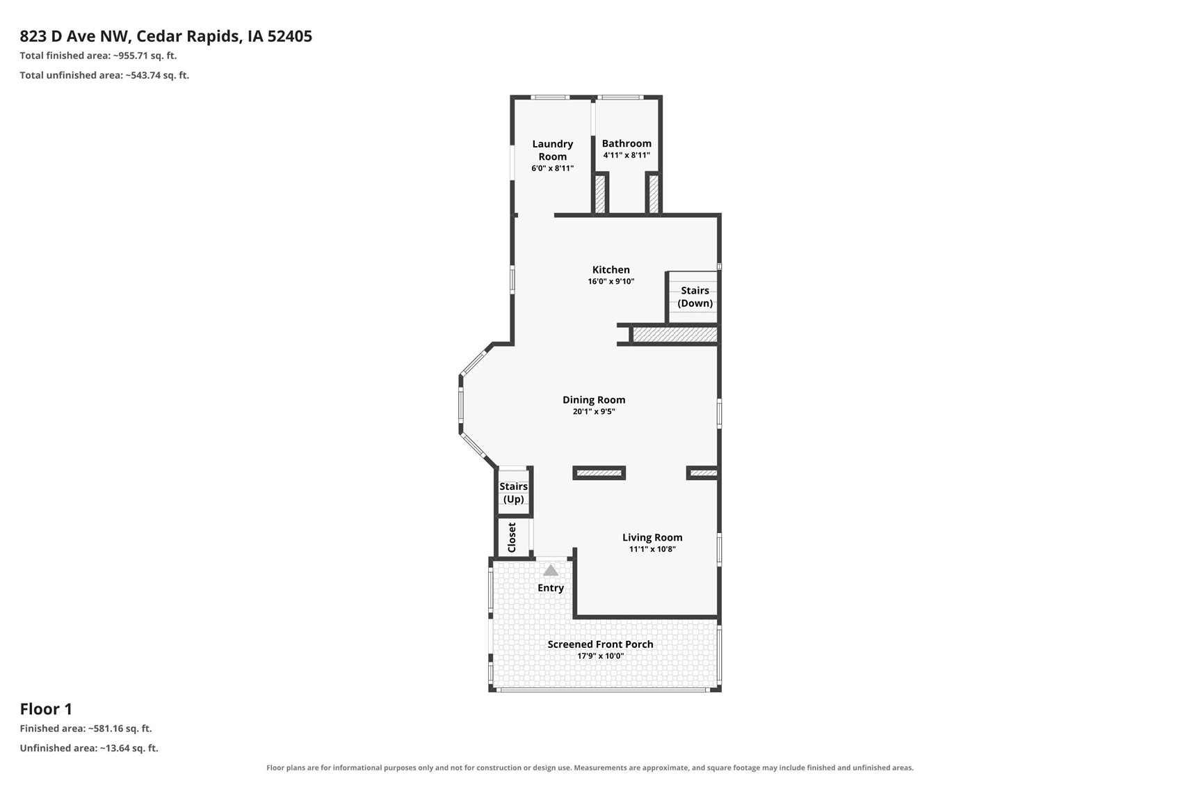 823 D Avenue NW Cedar Rapids IA 52405