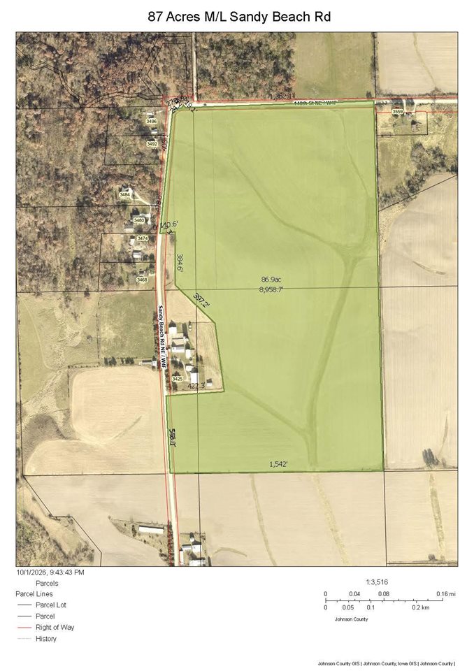 87 Acres M/l Sandy Beach Road NE Solon IA 52333