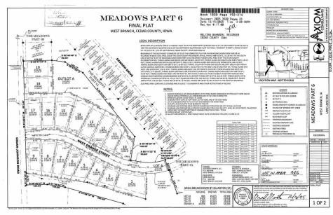 Lot 16 Meadows Subdivision Part 6 West Branch IA 52358