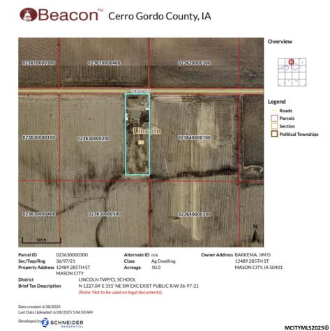 12489 285th Street Mason City IA 50401