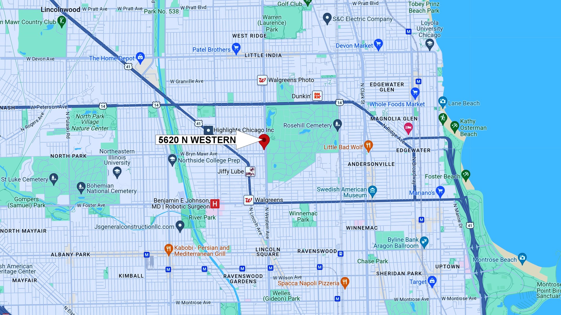 5620 North Western Avenue Chicago IL 60659
