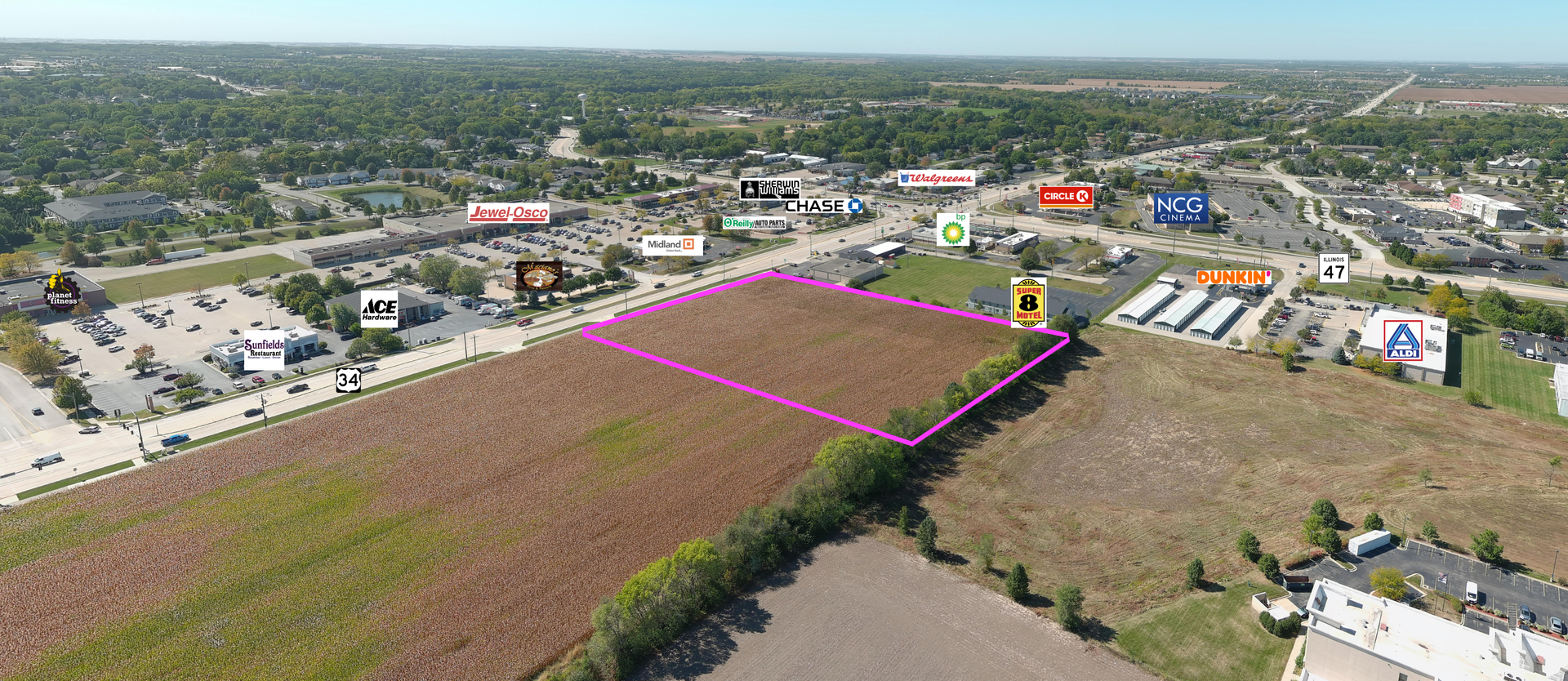 4.428 Acres Route 34 Highway Yorkville IL 60560