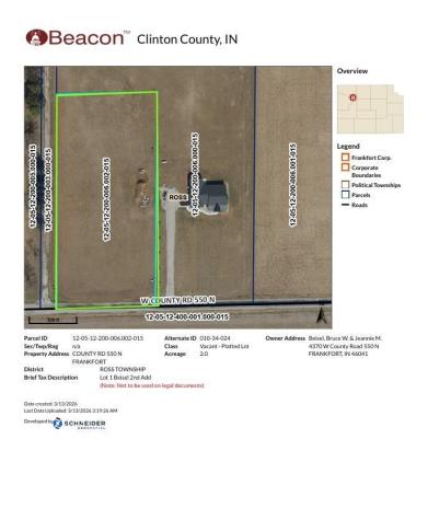 County Rd 550 N Rossville IN 46065