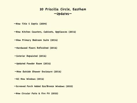 20 Priscilla Circle Eastham MA 02642