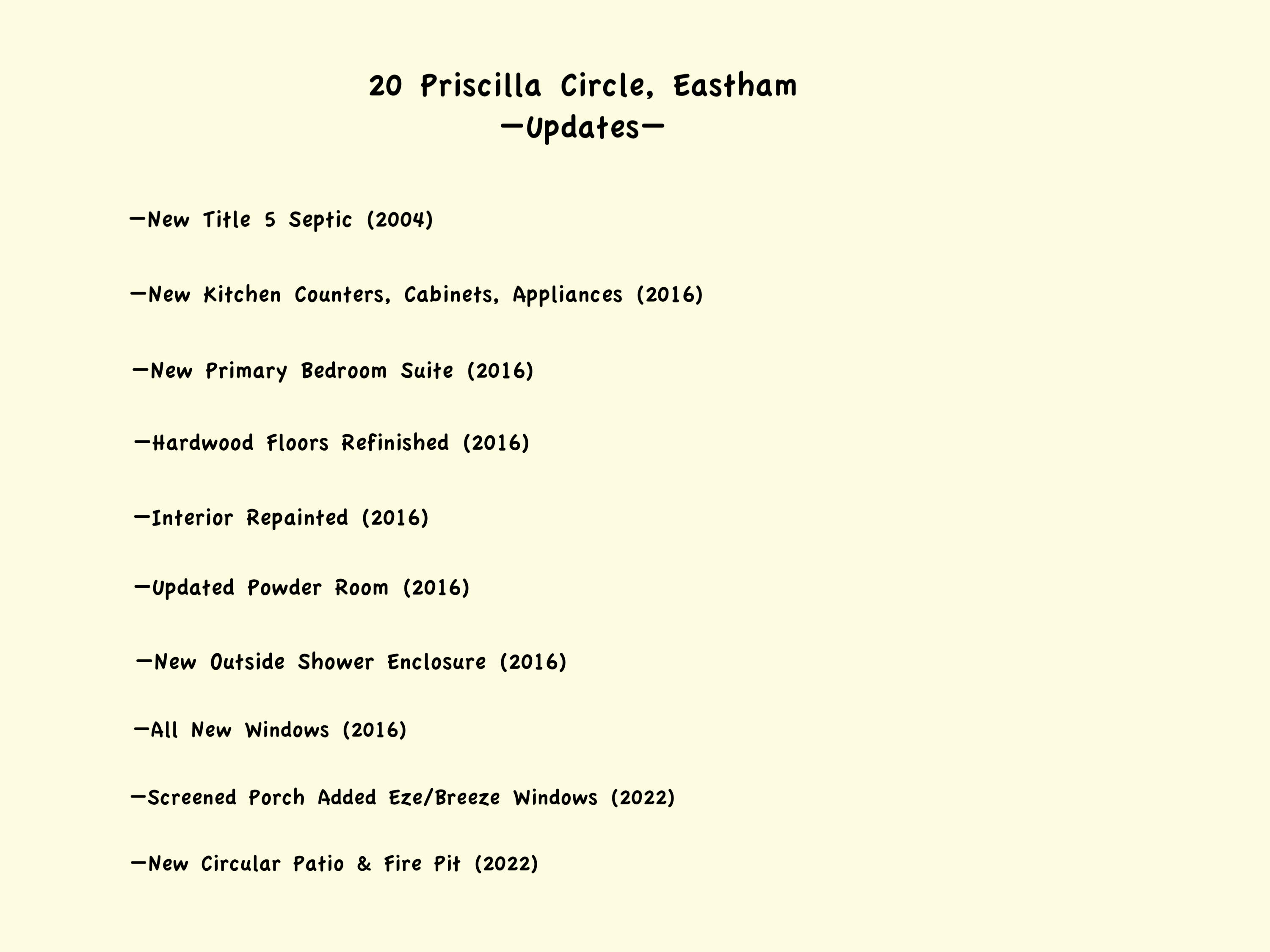 20 Priscilla Circle Eastham MA 02642