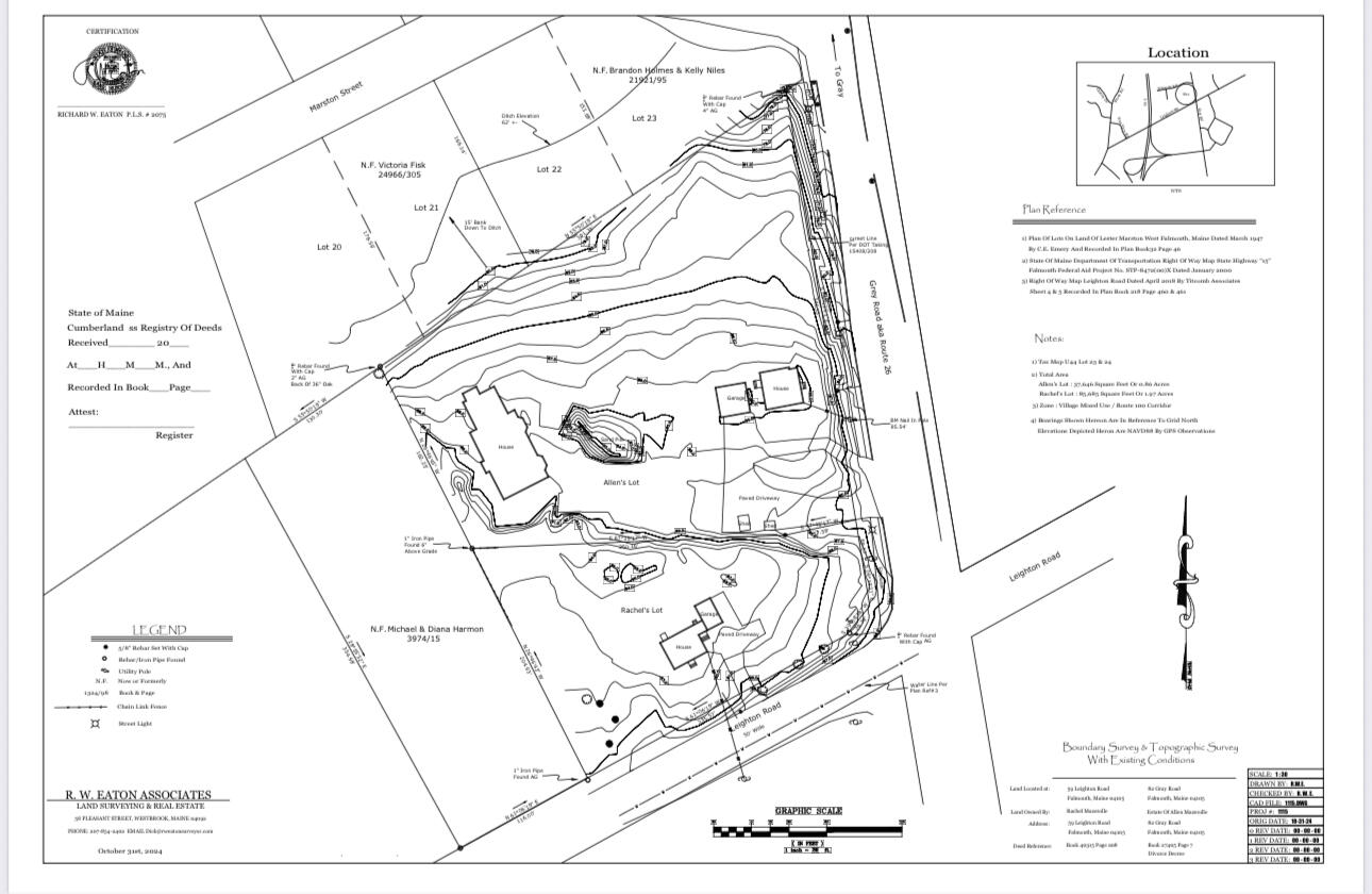 Falmouth ME, 82 Gray & 59 Leighton Road