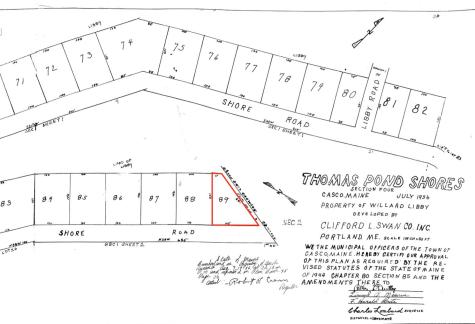 Lot 19 Thomas Pond Shore Road Casco ME 04015
