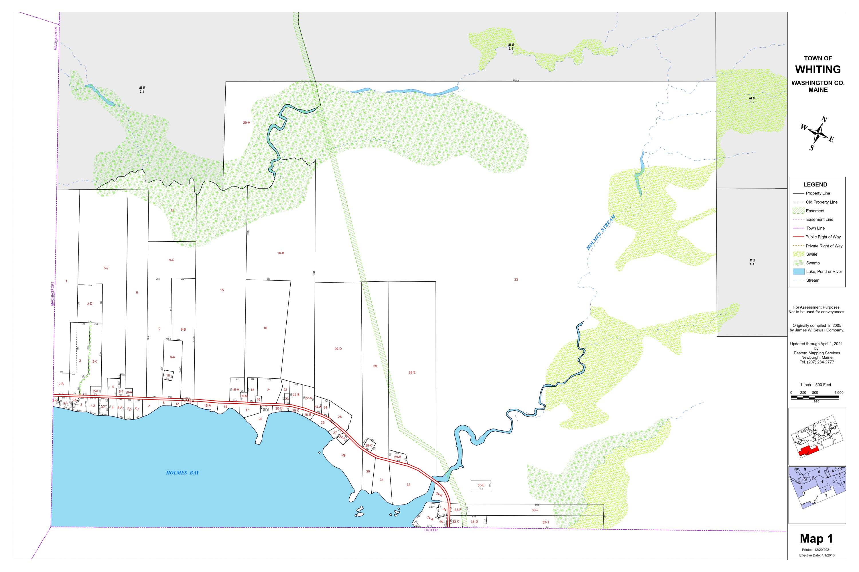 Map 1 Lot 9 Cutler Road Whiting ME 04691