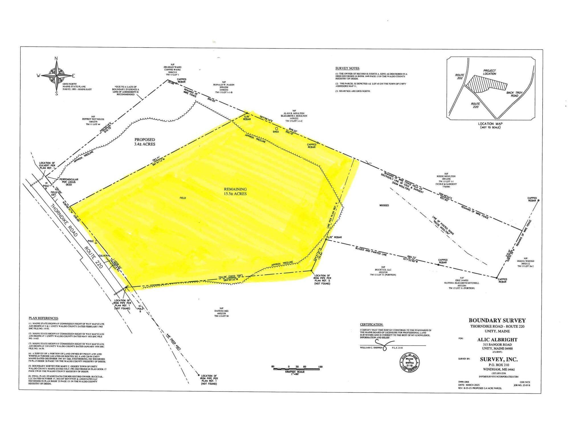 Lot 45 Route 220 Thorndike Road Unity ME 04988