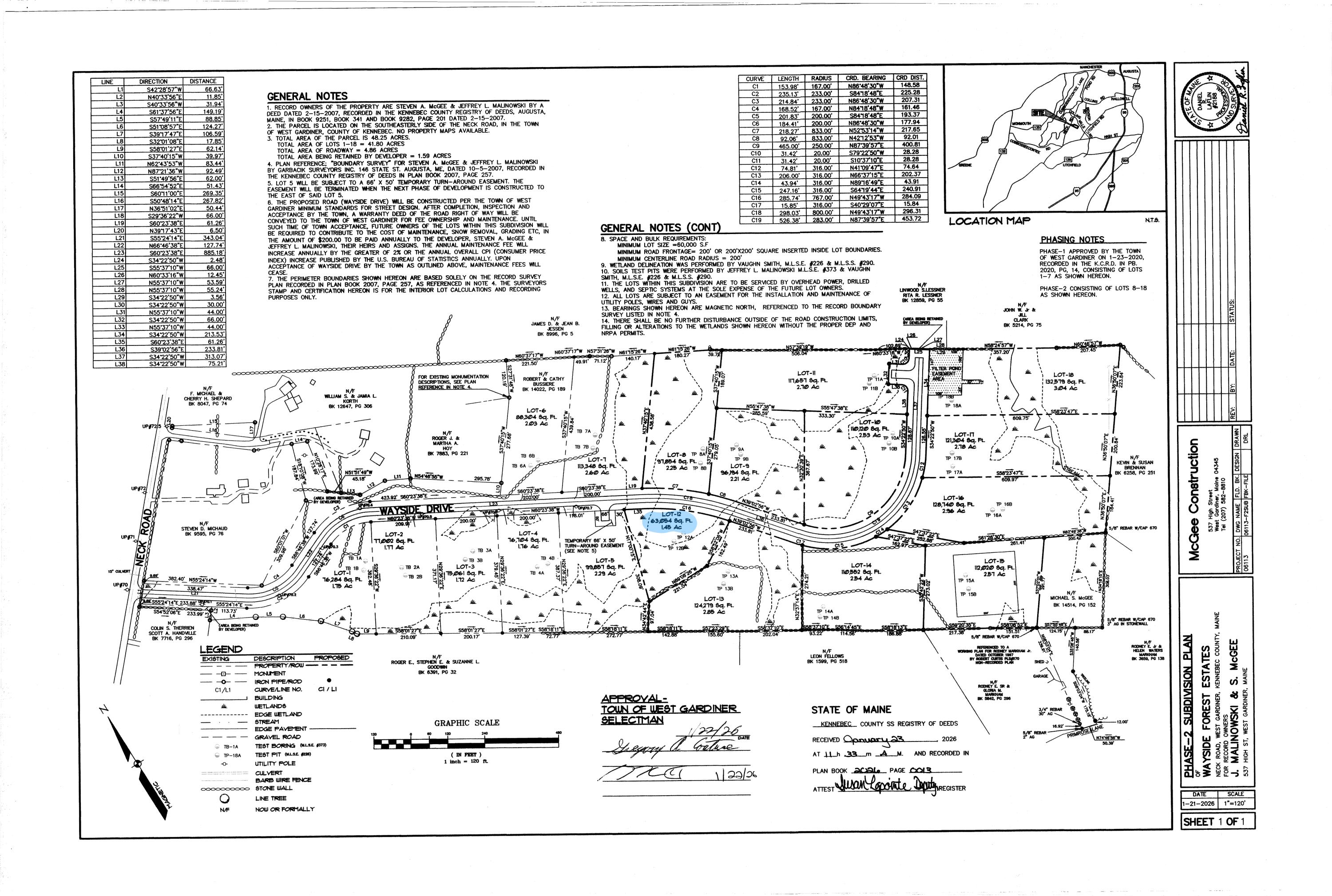 West Gardiner ME, Lot 12 Wayside Drive