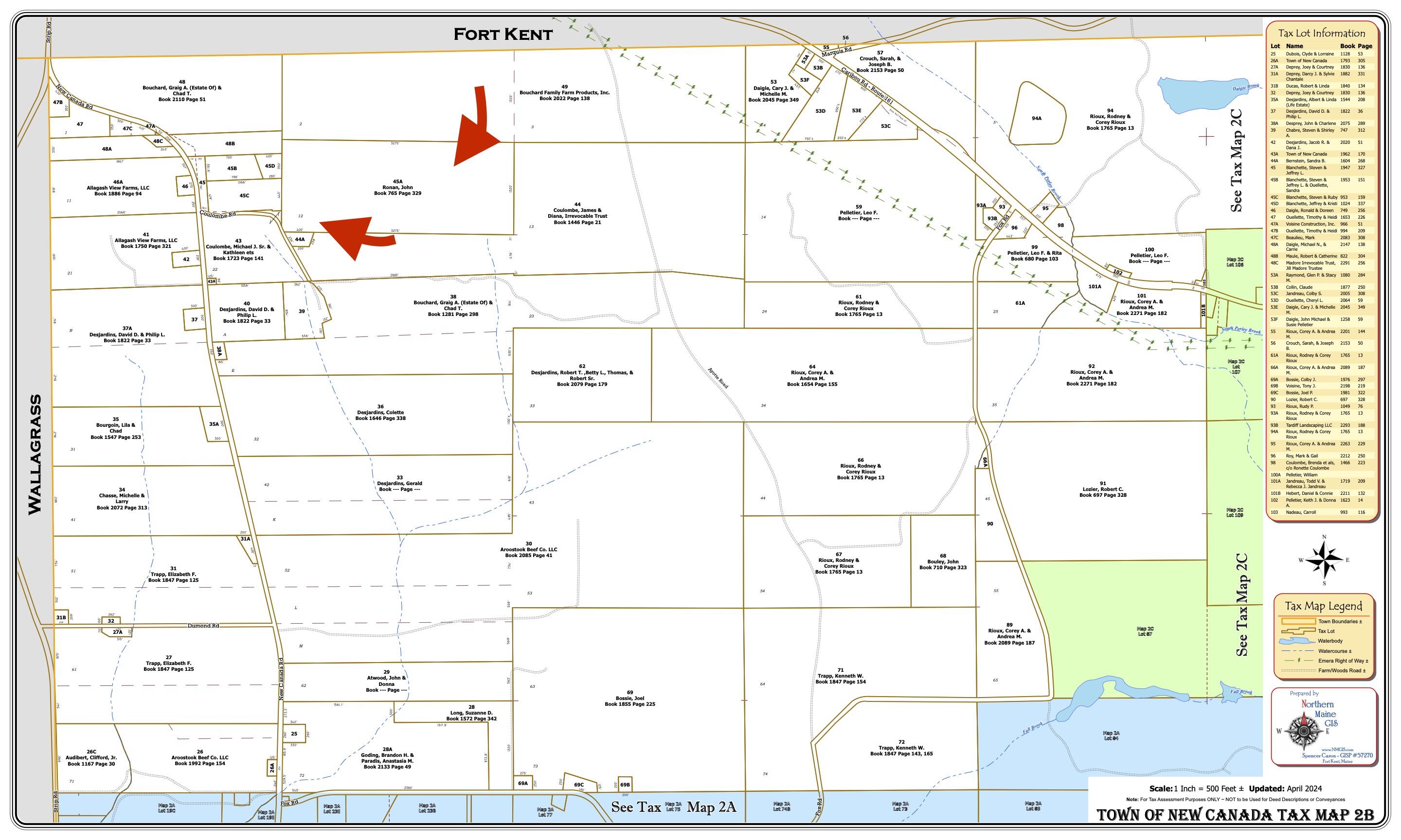 MAP2B Lot 45a Off Coulombe Road New Canada ME 04743