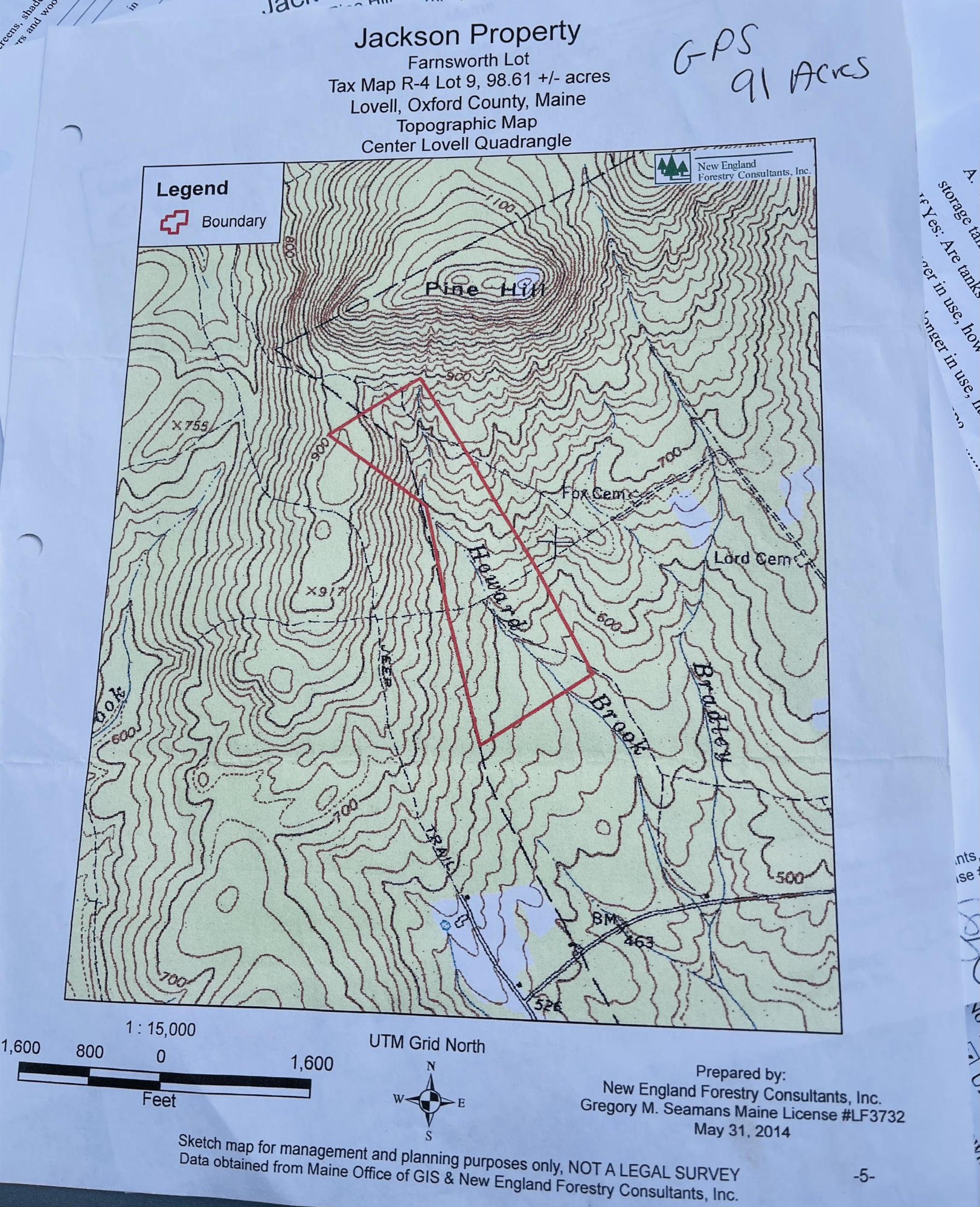 Map R04 Lot 009 Lovell, ME