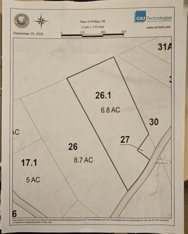 Map 5 Lot 26 & 26.1 Bray Hill Road Phillips ME 04966