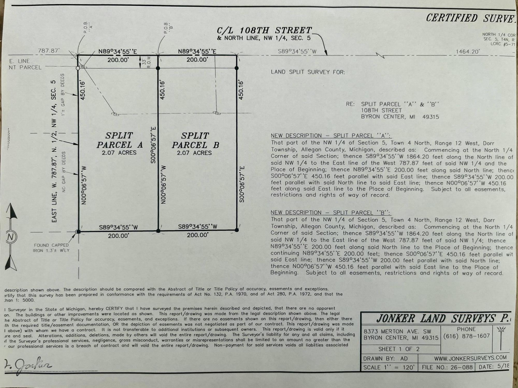 (Parcel A) 108th Street Byron Center MI 49315