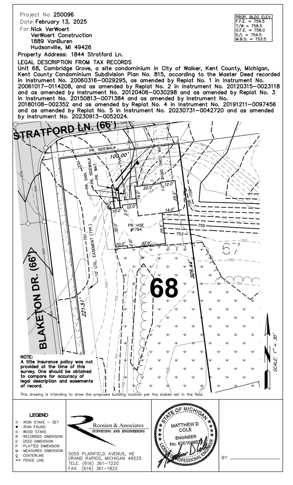 1844 Stratford Lane NW Grand Rapids MI 49534