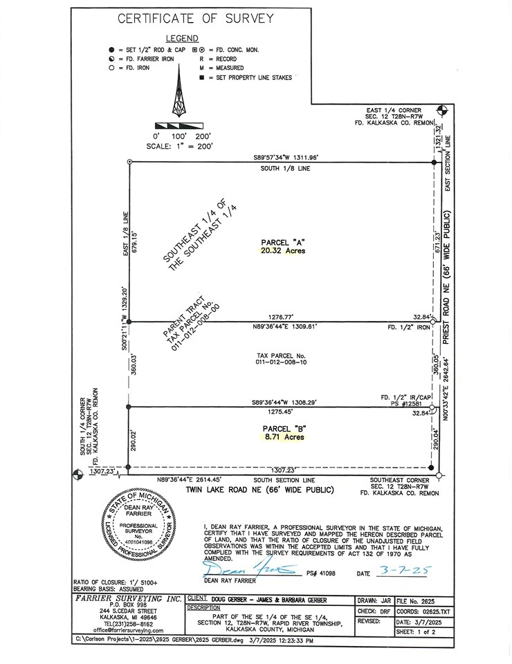 Tbd Twin Lake Road Kalkaska MI 49646