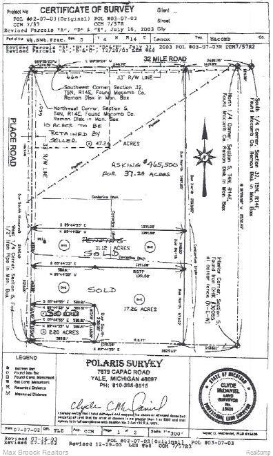 Vac 32 Mile Lenox Township MI 48050