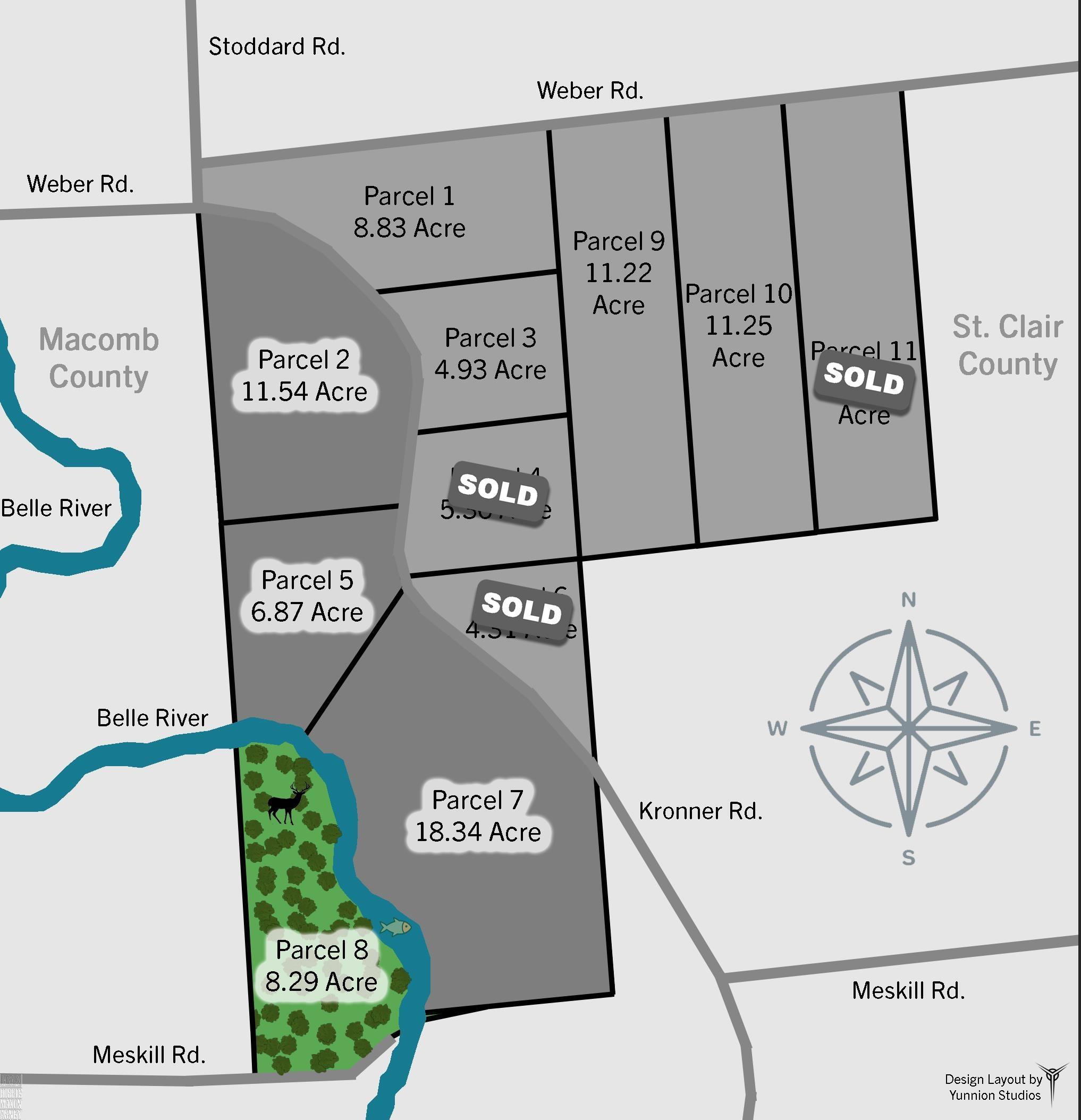 00 Meskill Road, 4001 - 070, Parcel 8 & 1001-000 Road Columbus Township MI 48063