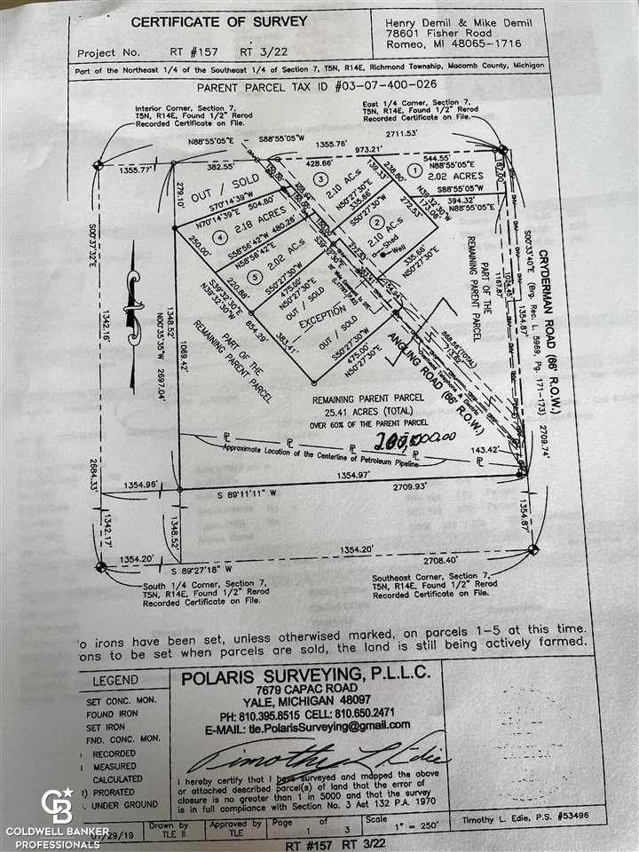 00 Cryderman Road Parcel #1 Richmond Township MI 48062