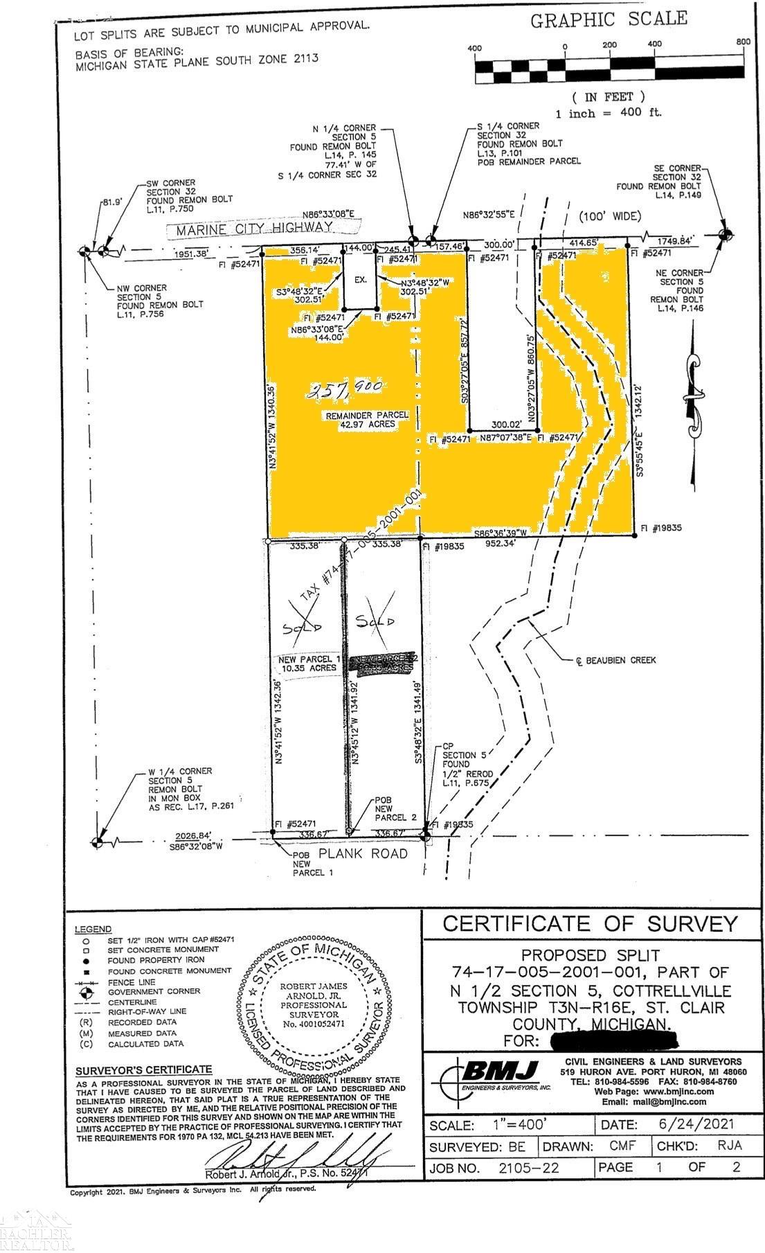 Vacant Marine City Highway Cottrellville Township MI 48039
