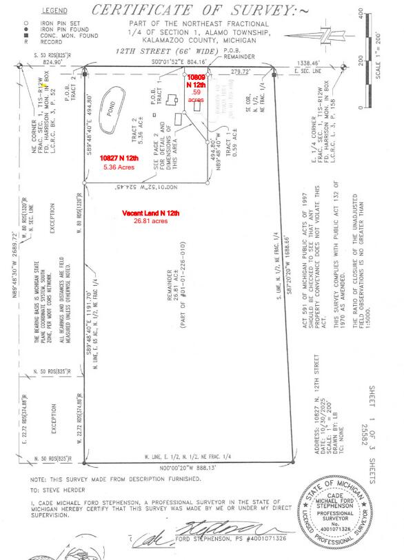 10809 N 12th Street Alamo Township MI 49080