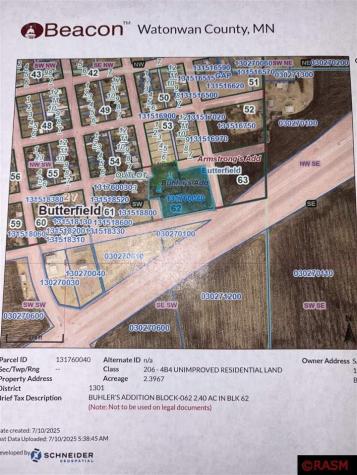Tbd S Third Street Butterfield MN 56120