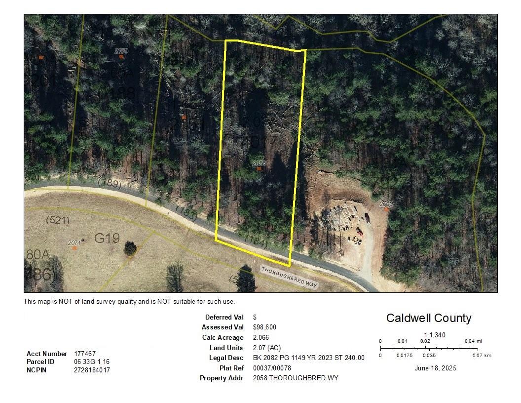 2.07 Acres, 2058 Thoroughbred Way Lenoir NC 28645