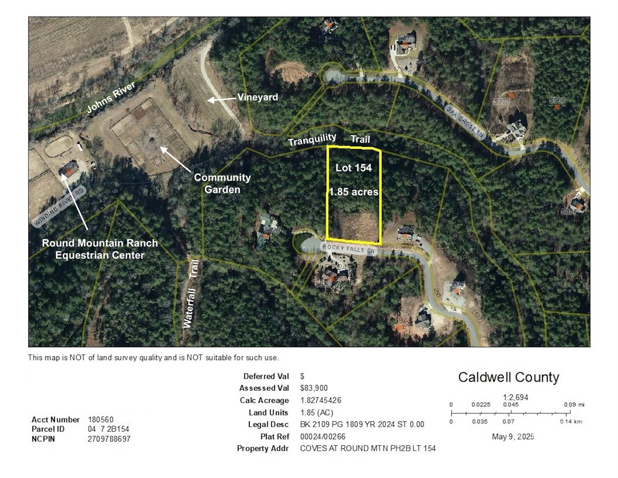 1.85 Acres Lot 154 Rocky Falls Lane Lenoir NC 28645