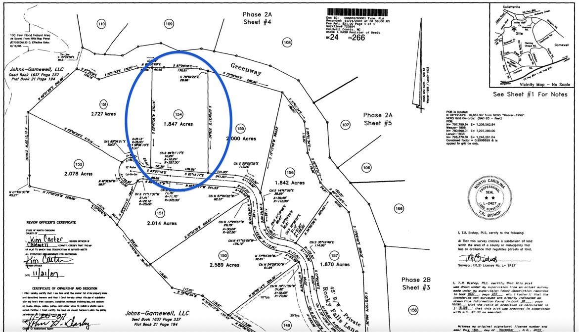 1.85 Acres Lot 154 Rocky Falls Lane Lenoir NC 28645